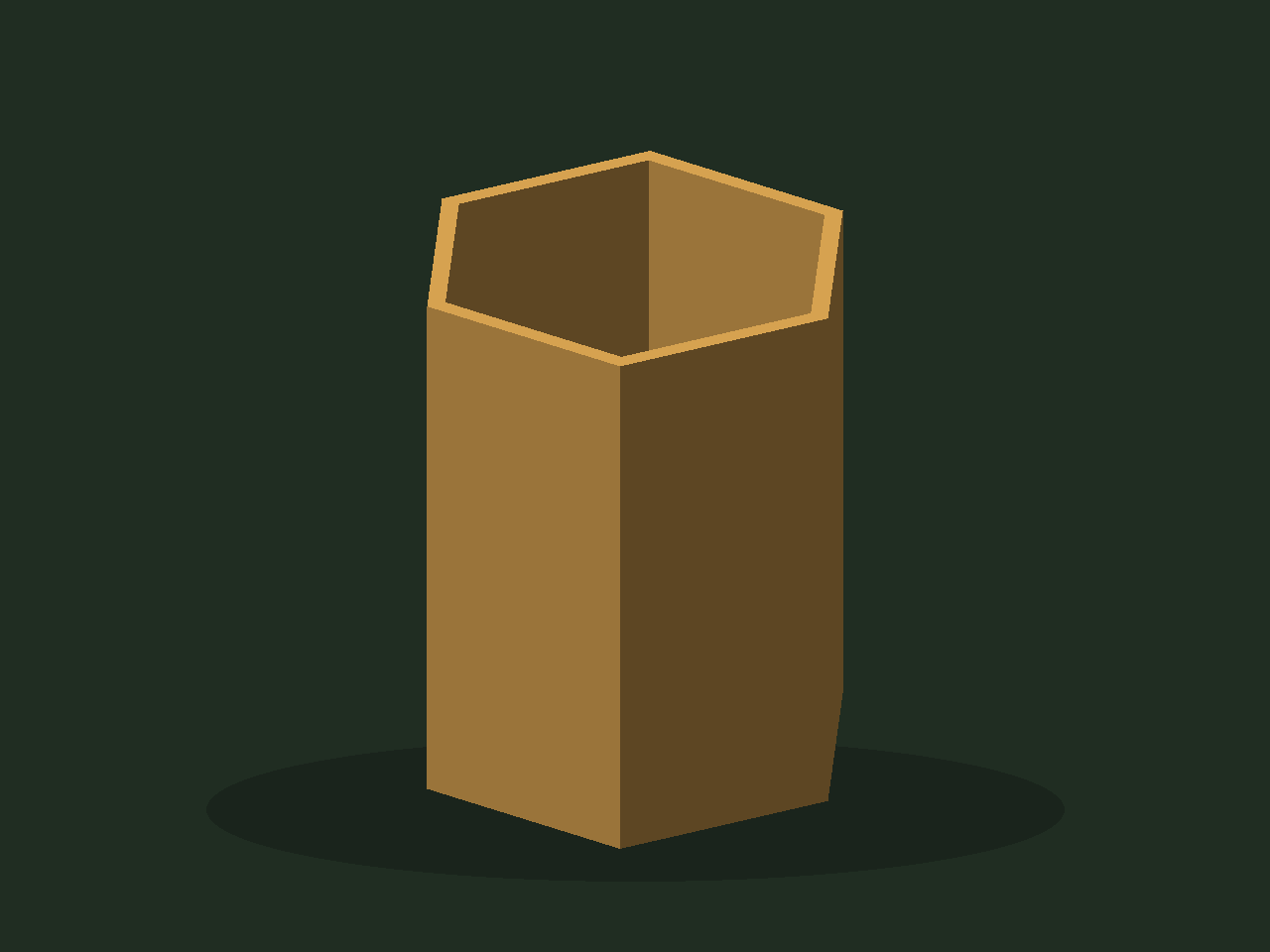 3D render of Hex pencil cup